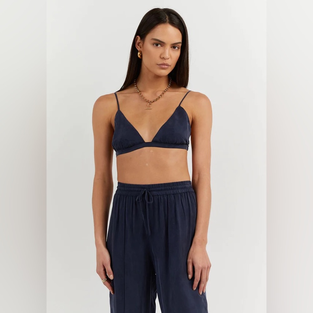 BOBBY NAVY CUPRO BRALETTE